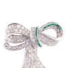 Broche lazada Art Decó de diamantes y esmeraldas - Imagen 2