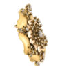 Broche de pecho de oro montado con diamantes - Imagen 3