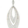Pendientes de oro blanco con pavé de diamantes - Imagen 2