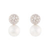 Pendientes de oro blanco con perlas australianas y diamantes