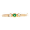Pulsera rígida oro esmeralda y dos diamantes - Imagen 2