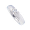 Solitario de oro blanco montado con un diamante - Imagen 2