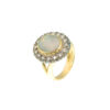 Sortija de oro con ópalo y diamantes - Imagen 3