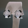 Pendientes estilo Art-Decó de oro blanco y diamantes - Imagen 3