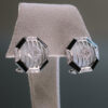 Pendientes estilo Art-Decó de oro blanco y diamantes