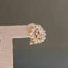 Pendientes tipo roseta de oro con diamantes - Imagen 2