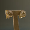 Pendientes tipo roseta de oro con diamantes - Imagen 4