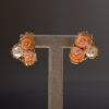 Pendientes de oro con perlas y coral