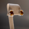 Pendientes de oro blanco montados con citrinos y zirconitas - Imagen 2