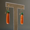 Pendientes oro con  coral y esmalte - Imagen 2