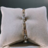 Pulsera años cuarenta de oro y oro blanco con diamantes y perlas - Imagen 3