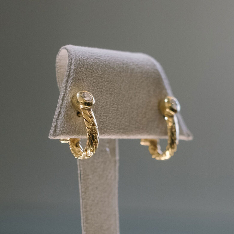 Pendientes de oro y diamantes