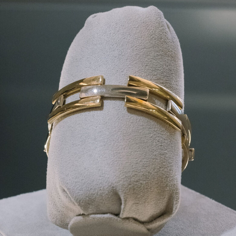 Pulsera de oro y oro blanco