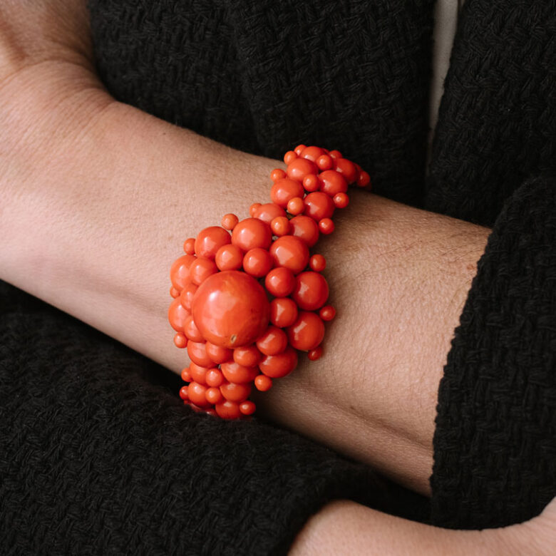 Pulsera antigua de coral - Imagen 3