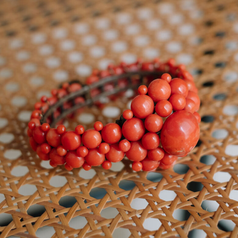 Pulsera antigua de coral - Imagen 2