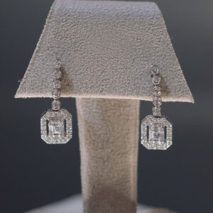 Pendientes de oro blanco y diamantes
