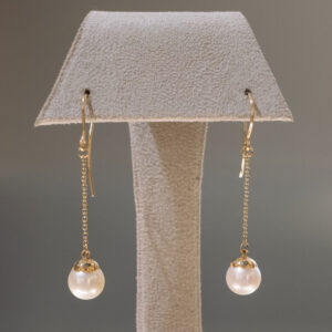 Pendientes de oro y perlas cultivadas