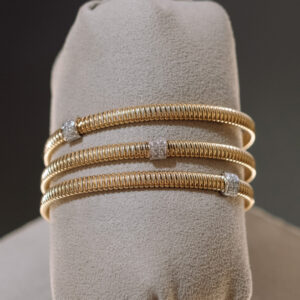 Pulsera de oro y oro blanco con diamantes
