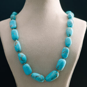Collar turquesas barrocas oro
